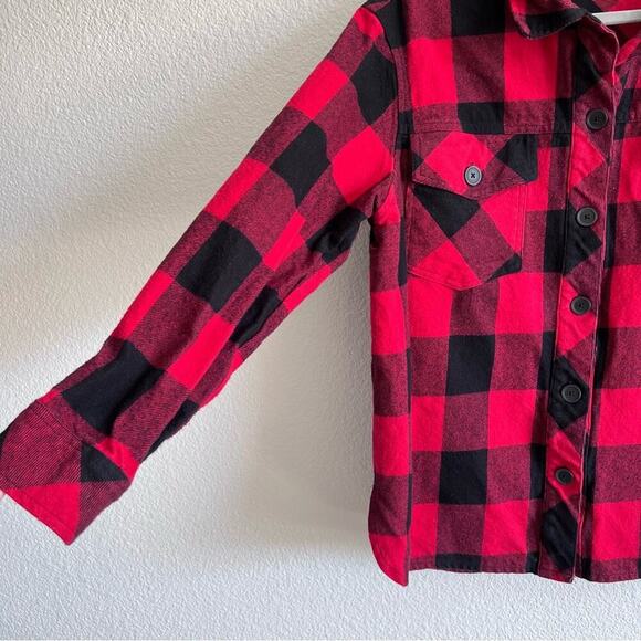 Sanctuary Shacket in Cherry Check Size Large - Picture 4 of 8